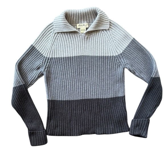 Y2K Retro Colorblock 100% Cotton Sweater size Small - Picture 4 of 8